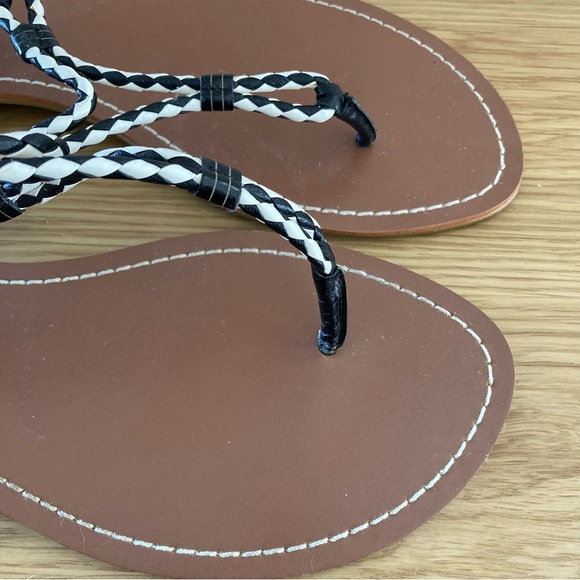 Ralph Lauren Size 11 Black & White Thong Sandal - Picture 7 of 8